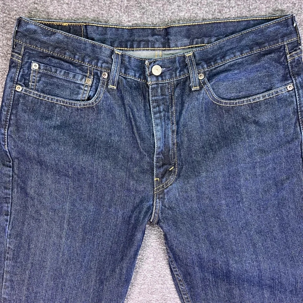 Levis 514 Jeans Mens 37x31 Dark Wash Blue Classic Casual Straight Denim Tag36x32